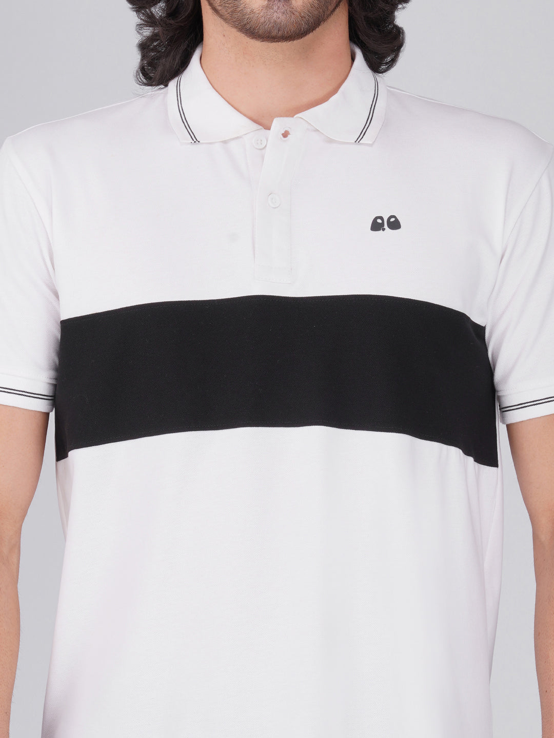 Men's  - White Organic Cotton Polo T-Shirt with Anti Stain, Anti-Microbial Protection.
