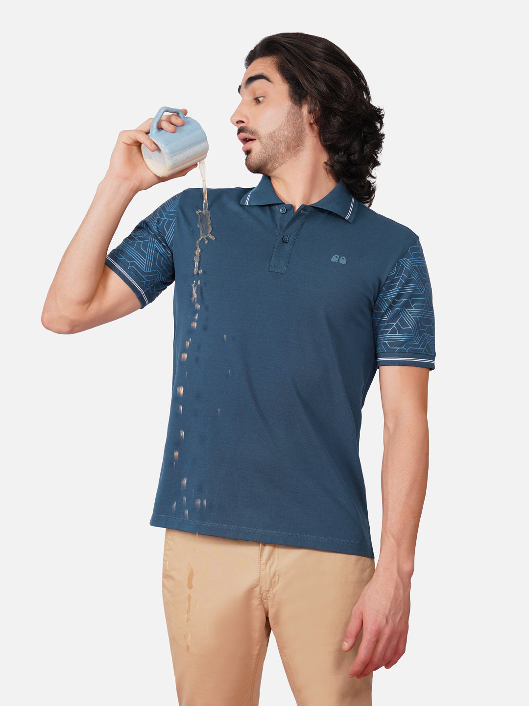 VanDee Signature Organic Polo T-Shirt - Blue