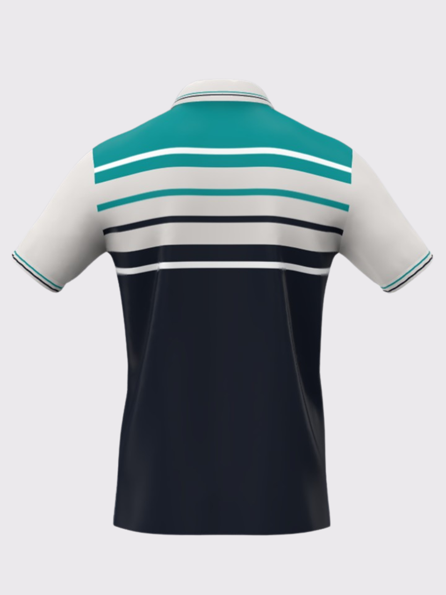 VANDEE - Modern Striped Polo T-Shirt