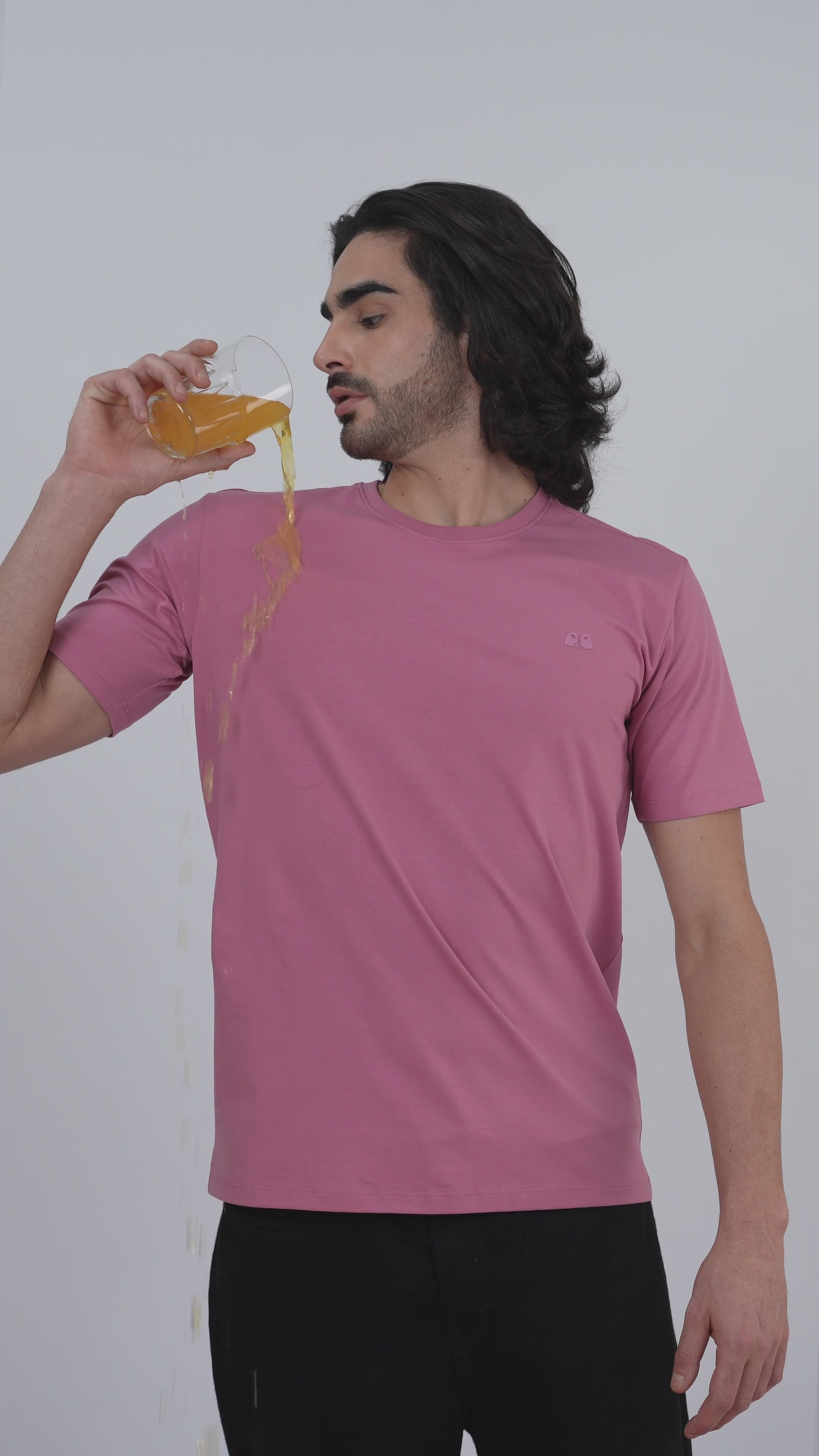 Women's VanDee Classic Organic Cotton Anti-Stain, Anti-Odour Round Neck T-Shirt -Rose Pink