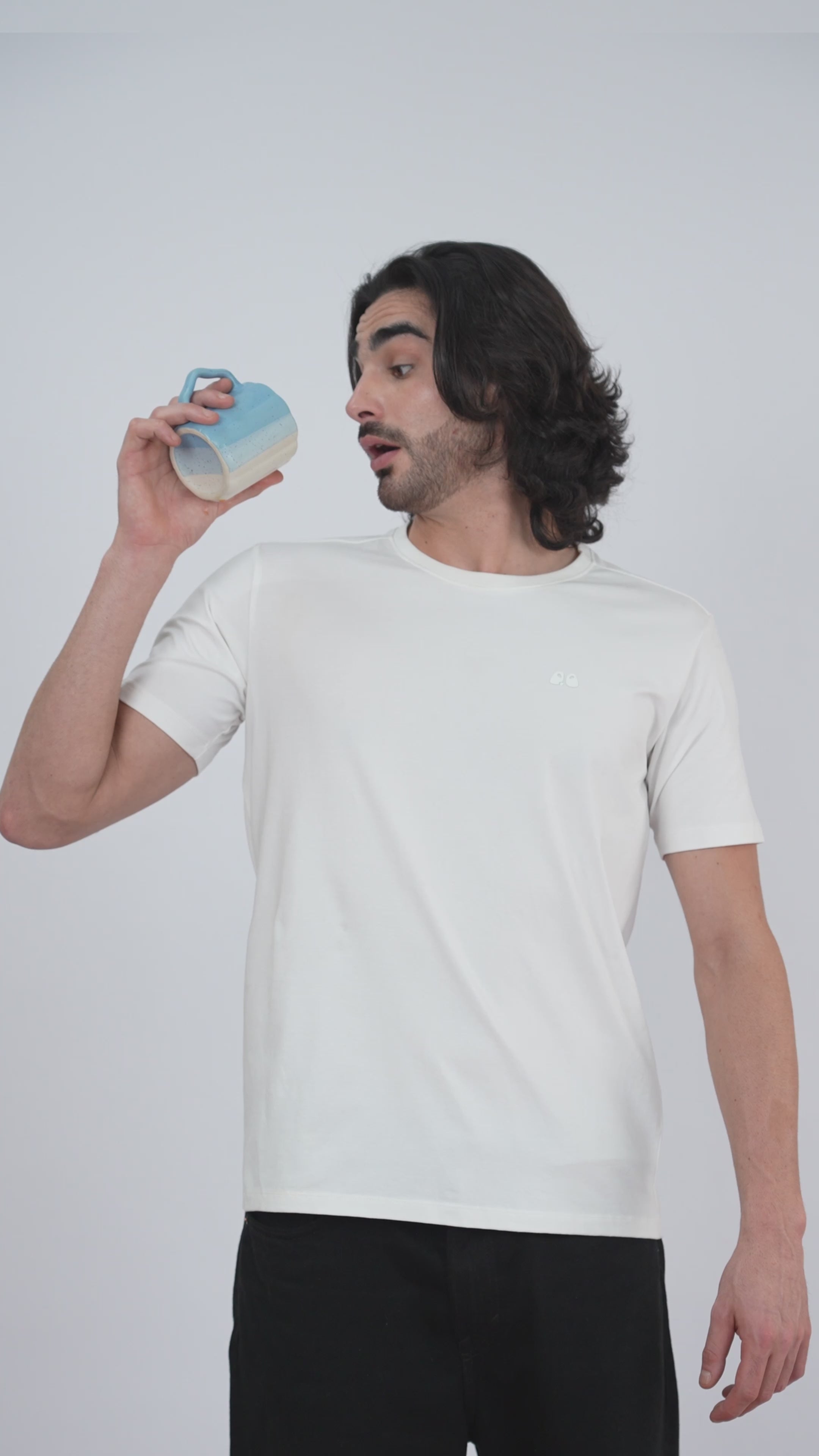 VanDee Classic Organic Cotton Anti-Stain, Anti-Odour Round Neck T-Shirt - White